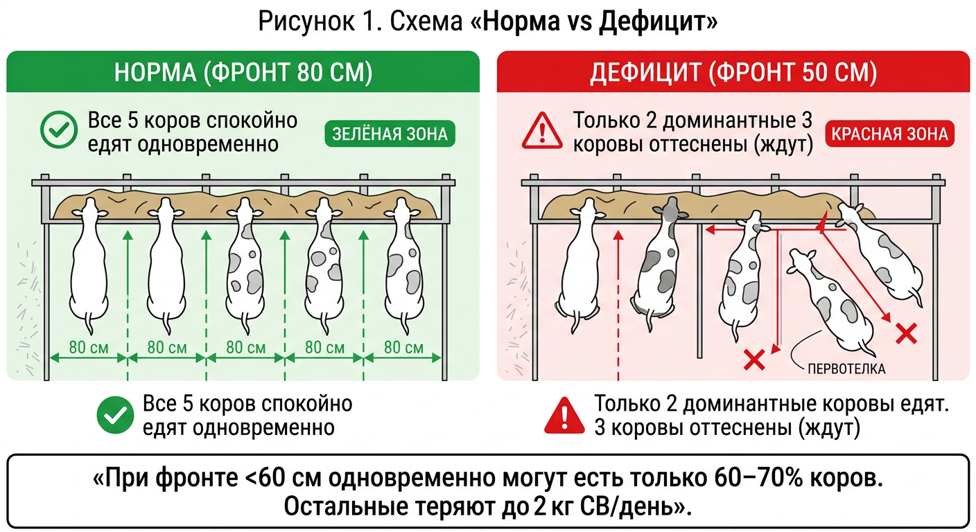 Нормы и дефицит  на кормовом столе